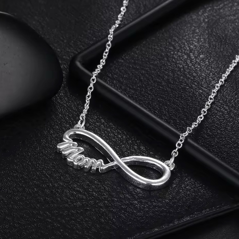 Sterling Silver Mom Infinity Necklace